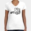 Women's Fine Jersey V-Neck Tee Thumbnail