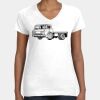 Women's Fine Jersey V-Neck Tee Thumbnail