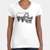 Women's Fine Jersey V-Neck Tee Thumbnail
