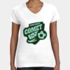 Women's Fine Jersey V-Neck Tee Thumbnail