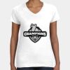 Women's Fine Jersey V-Neck Tee Thumbnail