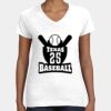 Women's Fine Jersey V-Neck Tee Thumbnail