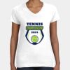 Women's Fine Jersey V-Neck Tee Thumbnail