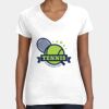 Women's Fine Jersey V-Neck Tee Thumbnail