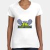 Women's Fine Jersey V-Neck Tee Thumbnail