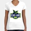 Women's Fine Jersey V-Neck Tee Thumbnail