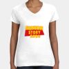Women's Fine Jersey V-Neck Tee Thumbnail