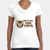 Women's Fine Jersey V-Neck Tee Thumbnail