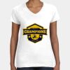 Women's Fine Jersey V-Neck Tee Thumbnail