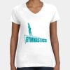 Women's Fine Jersey V-Neck Tee Thumbnail