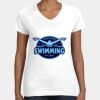 Women's Fine Jersey V-Neck Tee Thumbnail