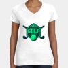 Women's Fine Jersey V-Neck Tee Thumbnail