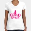 Women's Fine Jersey V-Neck Tee Thumbnail