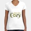 Women's Fine Jersey V-Neck Tee Thumbnail