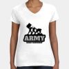 Women's Fine Jersey V-Neck Tee Thumbnail