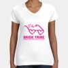 Women's Fine Jersey V-Neck Tee Thumbnail