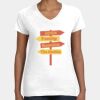 Women's Fine Jersey V-Neck Tee Thumbnail