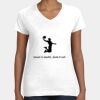 Women's Fine Jersey V-Neck Tee Thumbnail