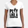 Women's Fine Jersey V-Neck Tee Thumbnail