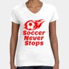 Women's Fine Jersey V-Neck Tee Thumbnail