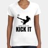 Women's Fine Jersey V-Neck Tee Thumbnail