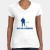 Women's Fine Jersey V-Neck Tee Thumbnail