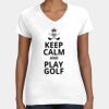 Women's Fine Jersey V-Neck Tee Thumbnail