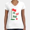 Women's Fine Jersey V-Neck Tee Thumbnail