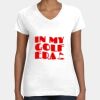 Women's Fine Jersey V-Neck Tee Thumbnail