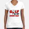 Women's Fine Jersey V-Neck Tee Thumbnail