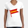 Women's Fine Jersey V-Neck Tee Thumbnail