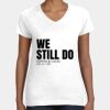 Women's Fine Jersey V-Neck Tee Thumbnail