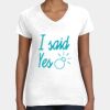 Women's Fine Jersey V-Neck Tee Thumbnail