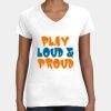 Women's Fine Jersey V-Neck Tee Thumbnail