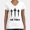 Women's Fine Jersey V-Neck Tee Thumbnail