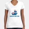 Women's Fine Jersey V-Neck Tee Thumbnail