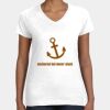 Women's Fine Jersey V-Neck Tee Thumbnail