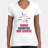 Women's Fine Jersey V-Neck Tee Thumbnail