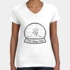 Women's Fine Jersey V-Neck Tee Thumbnail