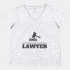 Women's Curvy Collection Fine Jersey V-Neck Tee Thumbnail