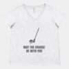 Women's Curvy Collection Fine Jersey V-Neck Tee Thumbnail