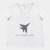 Women's Curvy Collection Fine Jersey V-Neck Tee Thumbnail
