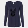 Women's Flowy Long Sleeve V-Neck Tee Thumbnail