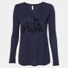 Women's Flowy Long Sleeve V-Neck Tee Thumbnail