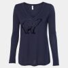 Women's Flowy Long Sleeve V-Neck Tee Thumbnail