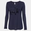 Women's Flowy Long Sleeve V-Neck Tee Thumbnail