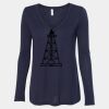 Women's Flowy Long Sleeve V-Neck Tee Thumbnail