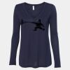Women's Flowy Long Sleeve V-Neck Tee Thumbnail
