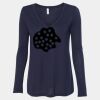 Women's Flowy Long Sleeve V-Neck Tee Thumbnail
