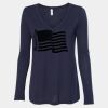 Women's Flowy Long Sleeve V-Neck Tee Thumbnail